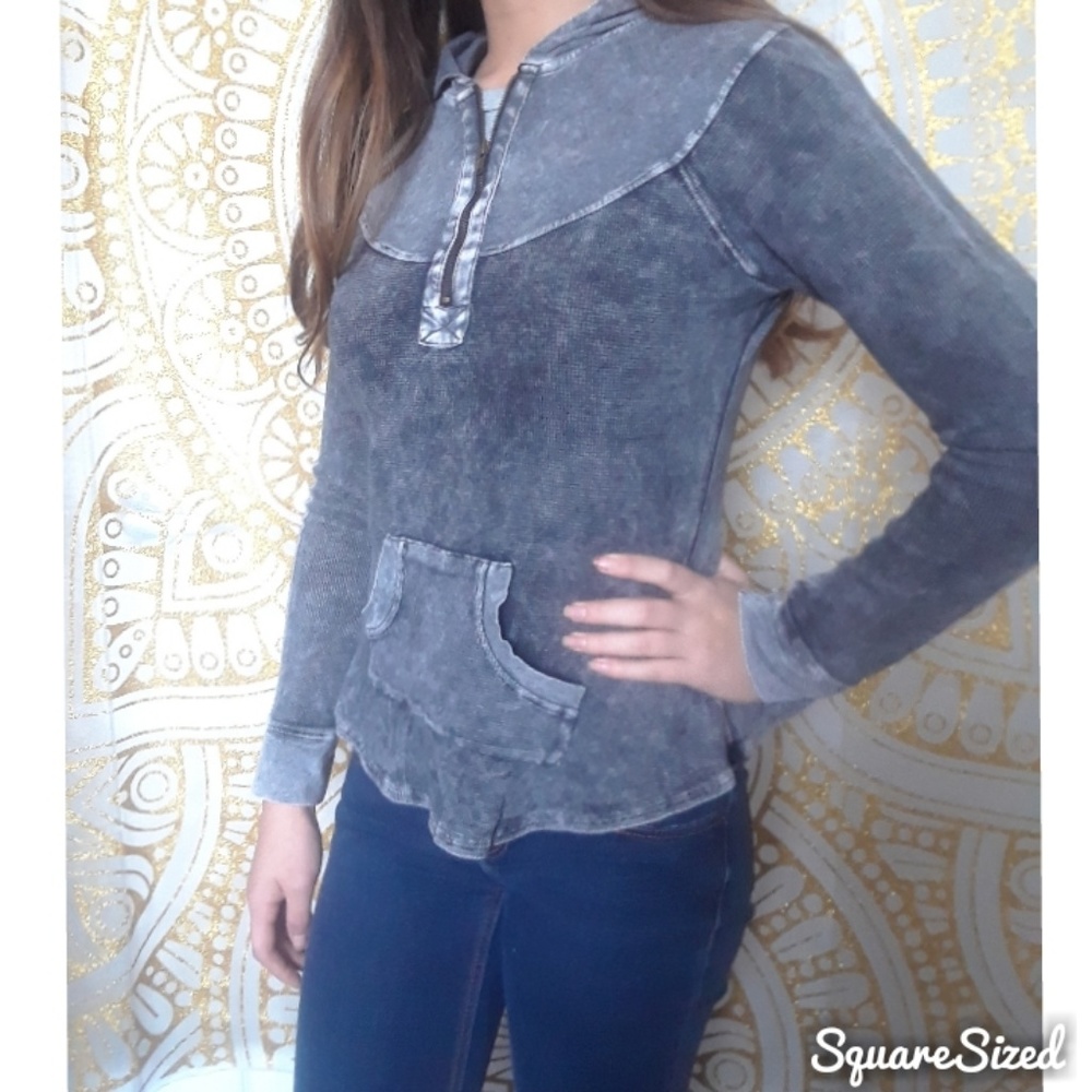 Dark grey half zip hoodie